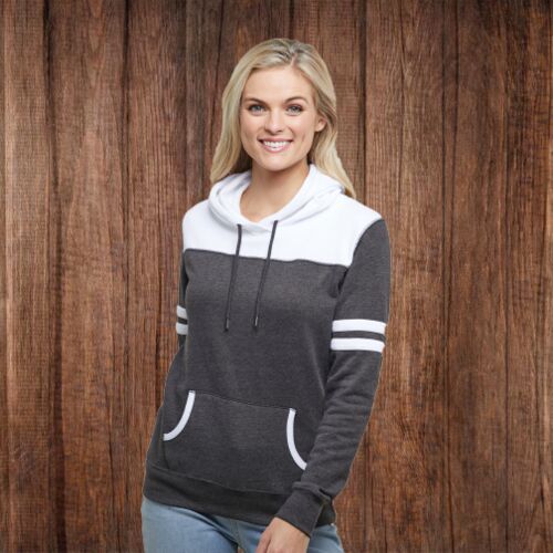 EZ371 Ladies' Varsity Fleece Pullover Hood Thumbnail